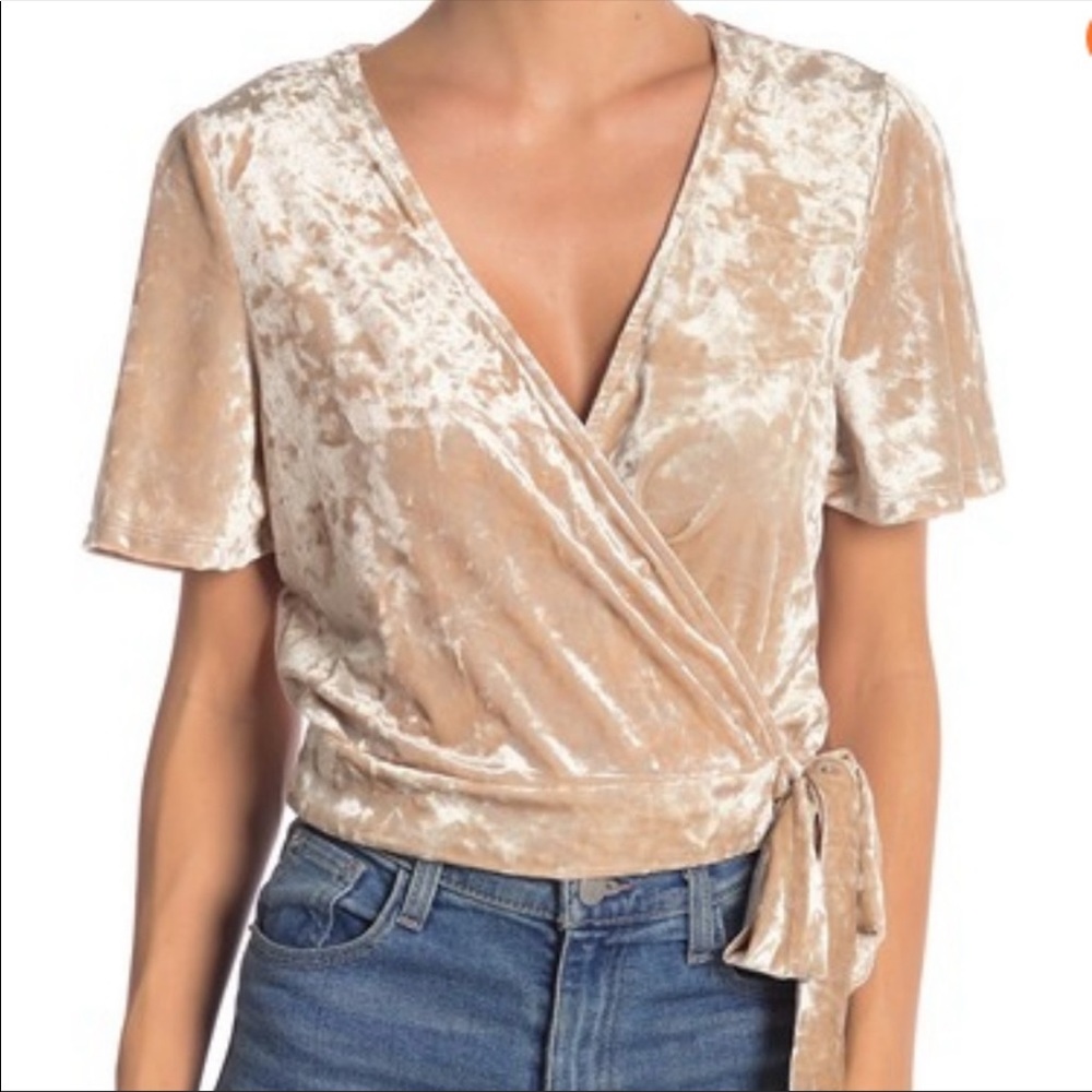 Love, Fire Velvet Wrap Top